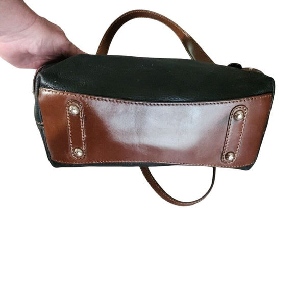 Bosca Leather Handbag East West Black and Brown Purse - Picture 3 of 13